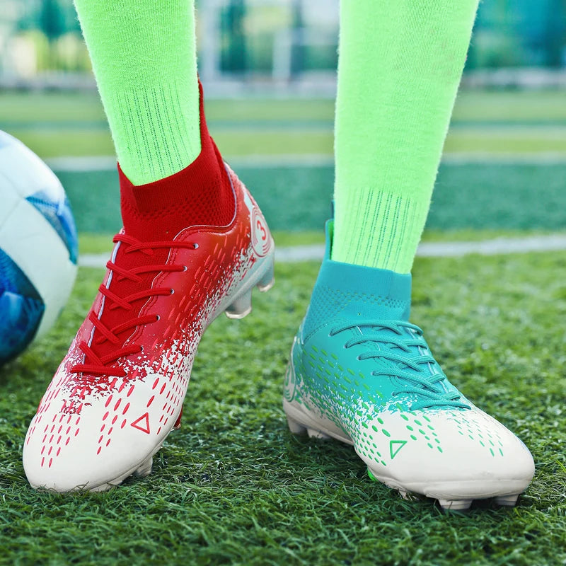 Size 31-45 Men's Soccer Shoes Women Football Boots Kids Soccer Cleats Traning Sneakers Teenagers Breathable Sport Footwear