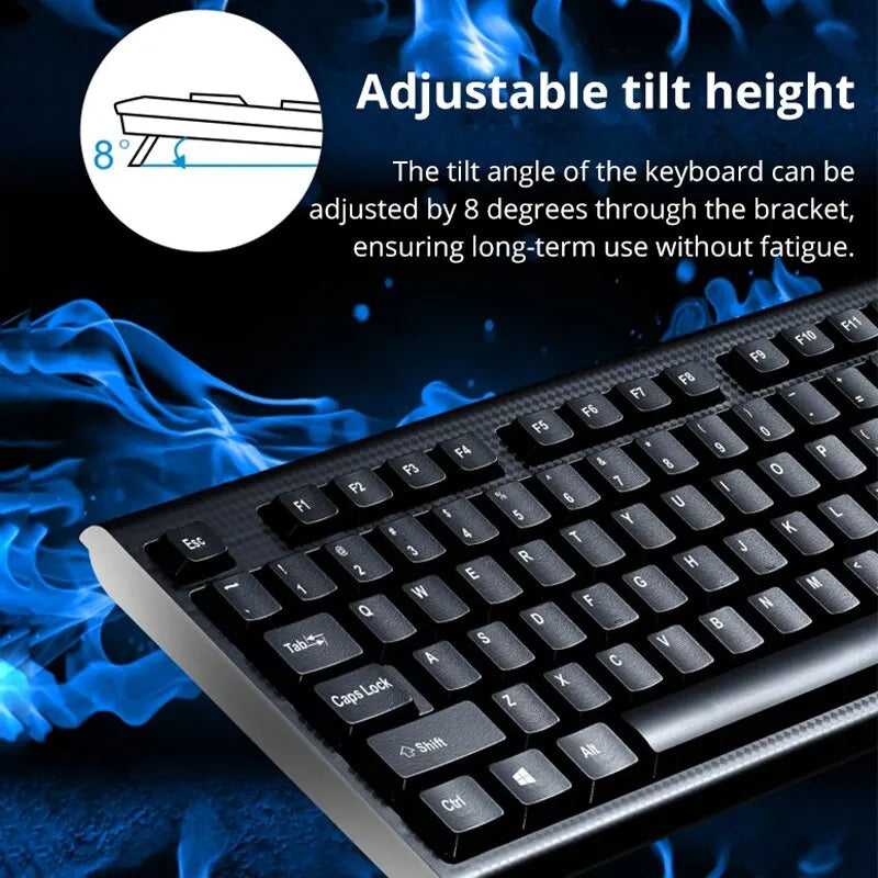 Q9 Wired USB Keyboard 104-Key Business Office Keyboard for Desktop & Laptop, Full-Size Wired USB Keyboard for Home, Office & Windows/Mac