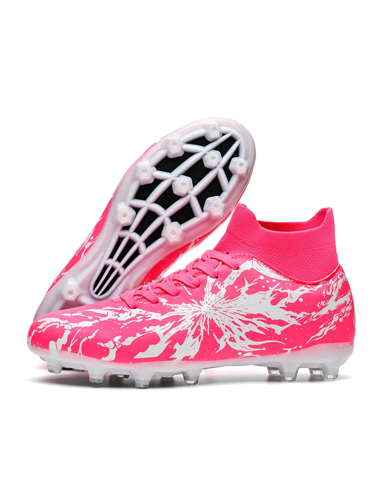 Chaussures de football pour hommes, crampons AG FG, semelles en PU absorbant les chocs et antidérapantes, pour adultes, idéales pour les entraînements de football en extérieur et les séances d’entraînement à haute in
