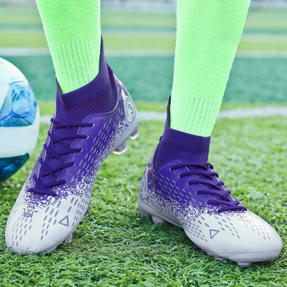 Size 31-45 Men's Soccer Shoes Women Football Boots Kids Soccer Cleats Traning Sneakers Teenagers Breathable Sport Footwear