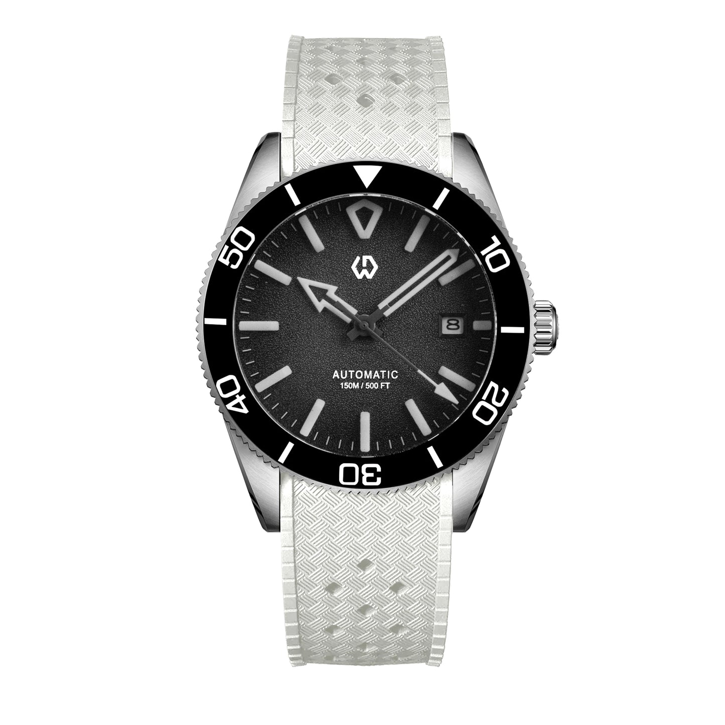 Upgraded Model Men's Automatic Watch Mechanical 3D Dimensional Luminous Watch Needle Ceramic Bezel 150 Meters Waterproof Diving