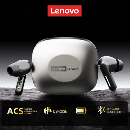 Lenovo LE209 Gaming Headset Wireless Bluetooth 6.0 Earbuds with ANC Noise Reduction, 35H Battery Life Sports Earphones, Waterproof Low Latency Gaming Headphones