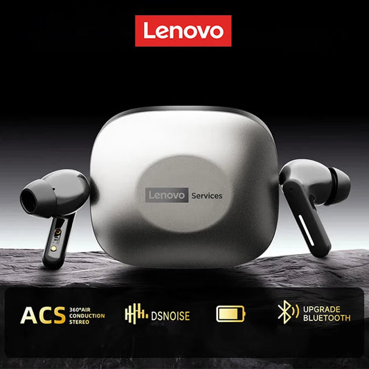 Lenovo LE209 Gaming Headset Wireless Bluetooth 6.0 Earbuds with ANC Noise Reduction, 35H Battery Life Sports Earphones, Waterproof Low Latency Gaming Headphones