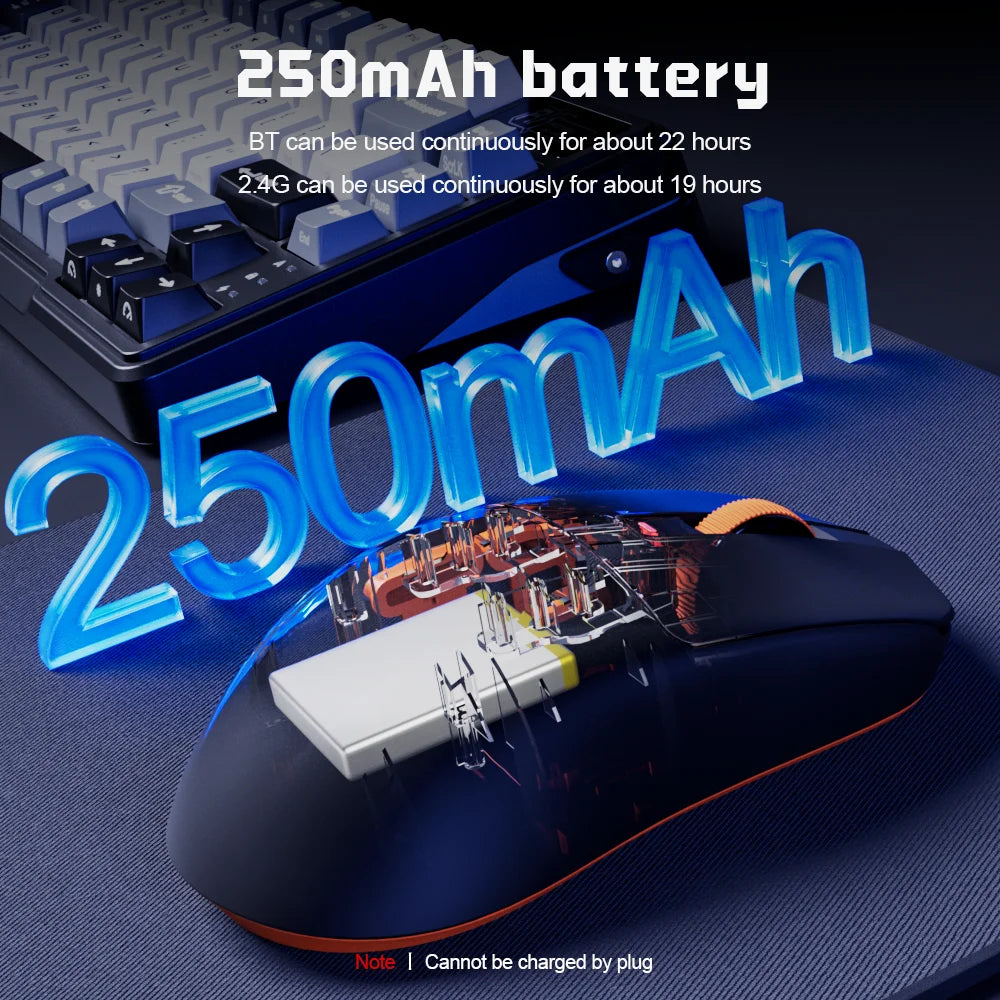 RK Royal Kludge M30 Bluetooth Wireless Mouse PAW3311 41g Lightweight 12000dpi Tri-Mode Gamer Computer Mouse Ergonomic Software