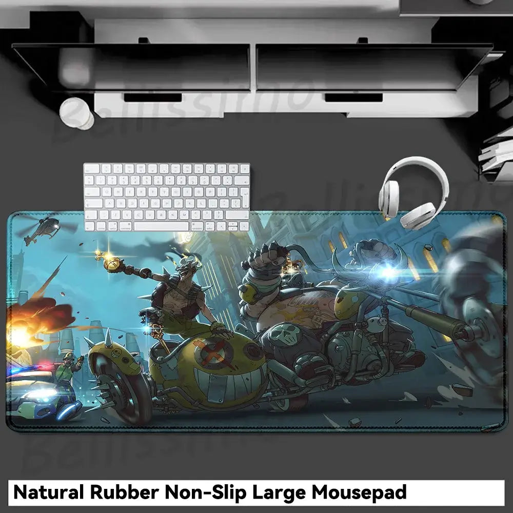Gaming Accessories O-Overwatch D-D.va Mouse Pad Large Keyboard Mousepad Pc Cabinet Deskmat Xxl Extended Mats Gamer Mausepad