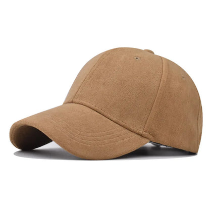 Afslappede baseballkasketter til kvinder og mænd – modekasketter i ruskind til efterår og vinter – udendørs solkasketter – snapback-kasketter – unisex-kasketter i ensfarvet design – hiphop-kasketter
