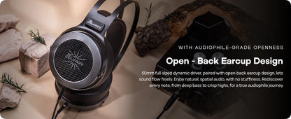 Linsoul Kiwi Ears Altruva Hi-Fi 50mm Dynamic Driver Headphones Open-Back Audiophile Headphones Premium Studio Sound