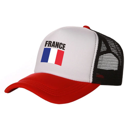 France Trucker Caps Fashion Cool France Hats Baseball Cap Summer Outdoor Sun Mesh Caps