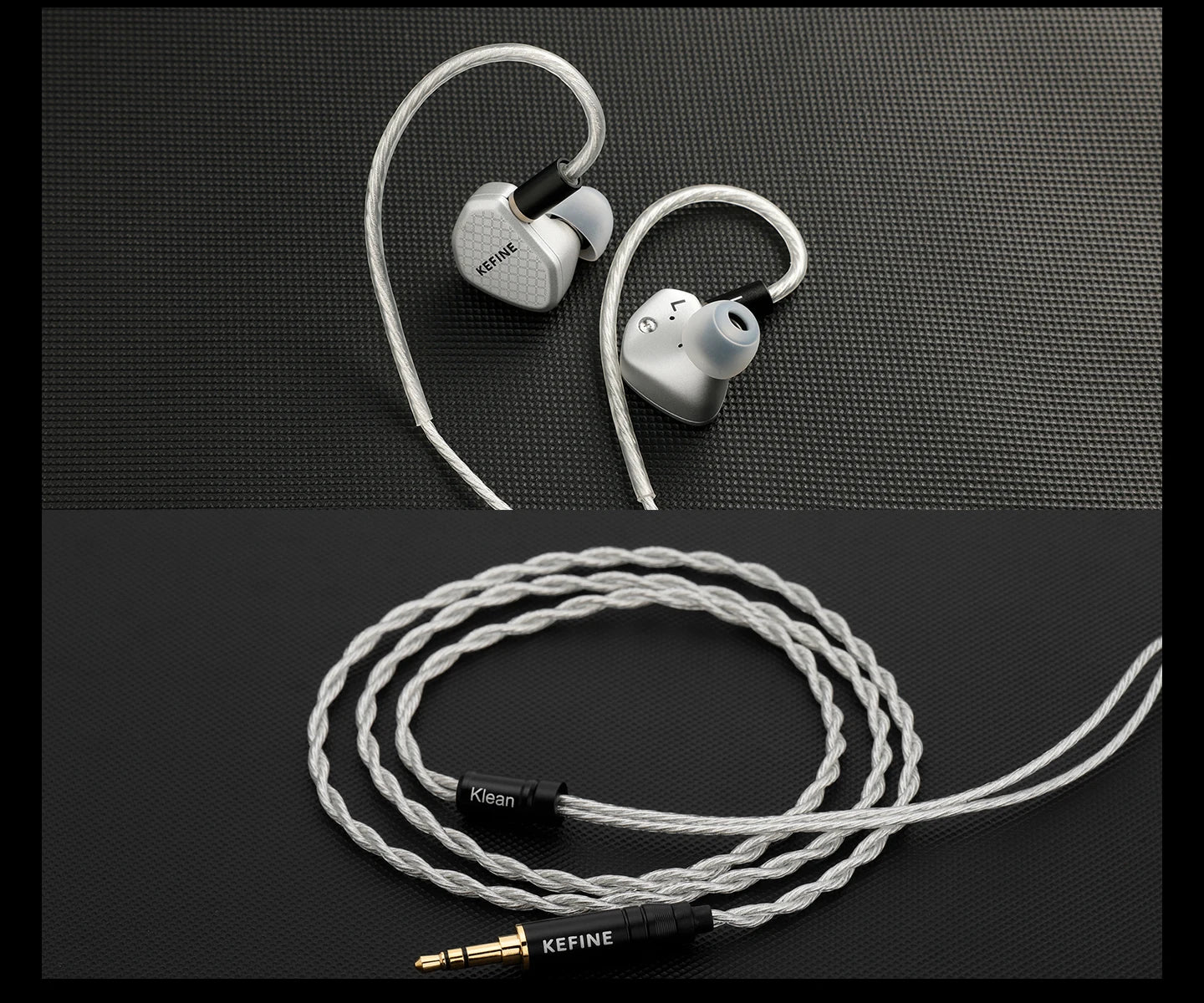 Angelears Kefine Klean SV 10mm DLC Diaphragm Dynamic Driver IEMs – Hi-Fi In-Ear Earphones with Interchangeable Nozzles &amp; Silver-Plated SPC Cable