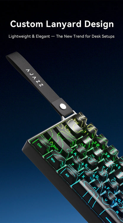 AJAZZ AK680 V2 E-sports magnetic switch keyboard 8K Polling Rate 128K Uitra-high Scan Rate  Aluminum Alloy Positioning Plate