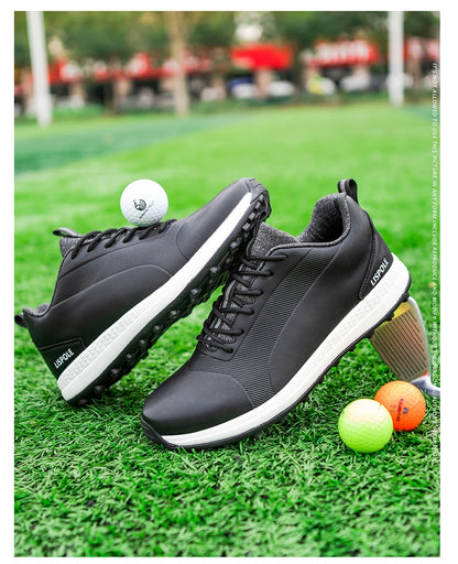 Hot Sale Lersure Golf Shoes Men Waterproof Golf Spikes Sneakers Professional Non-Slip Golf Footwear Trainers Luxury Sports Shoes