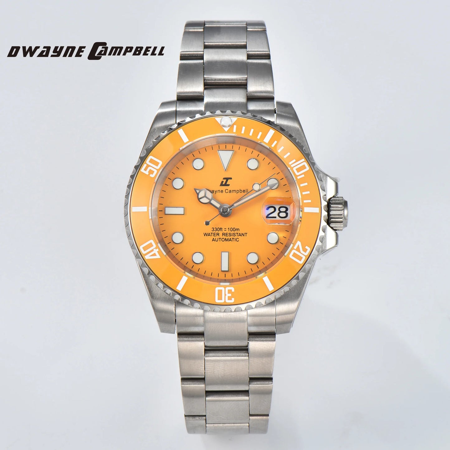 DWAYNE CAMPBELL Top Luxury NH35 Men's Automatic Mechanical Watch Waterproof Luminous Sapphire Glass Classic Business Wristwatch