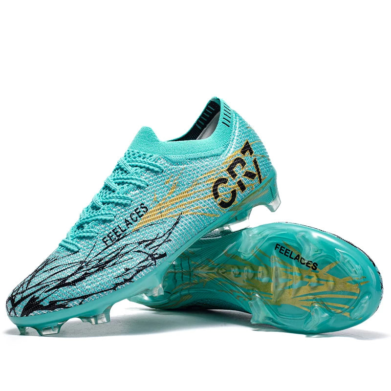Chaussures de football légères pour hommes et jeunes, crampons d'entraînement d'extérieur, baskets de football respirantes et antidérapantes