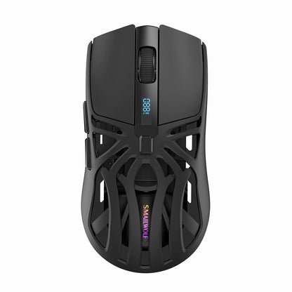 SMAILWOLF RS8 Gaming Mouse Bluetooth Wireless Tri-Mode Lightweight RGB Gaming Mouse with 11200 DPI, Rechargeable Ergonomic Gaming Mouse for PC, Laptop & Mobile