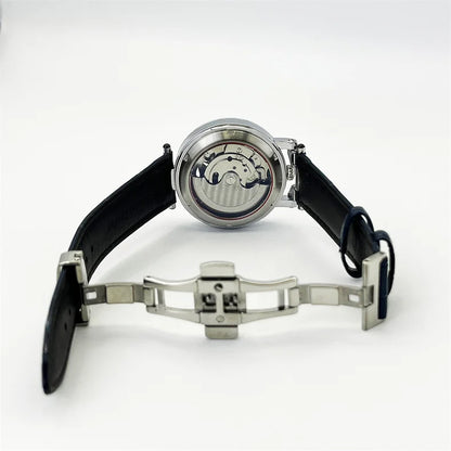  Top Luxury Moon Phase Men's Watches Original Mechanical Leather Men Clock Date Week Hollow Tourbillon Automatic Man Watch