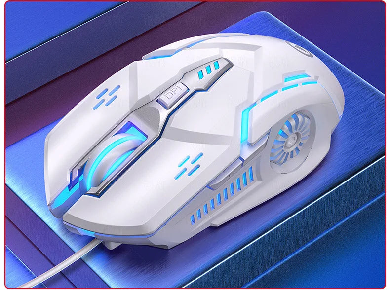Laser Gaming Mouse for PC Gamer with LED Backlit, Ergonomic Wired USB Mouse, 3200 DPI Computer Gaming Mouse for Laptop & Desktop