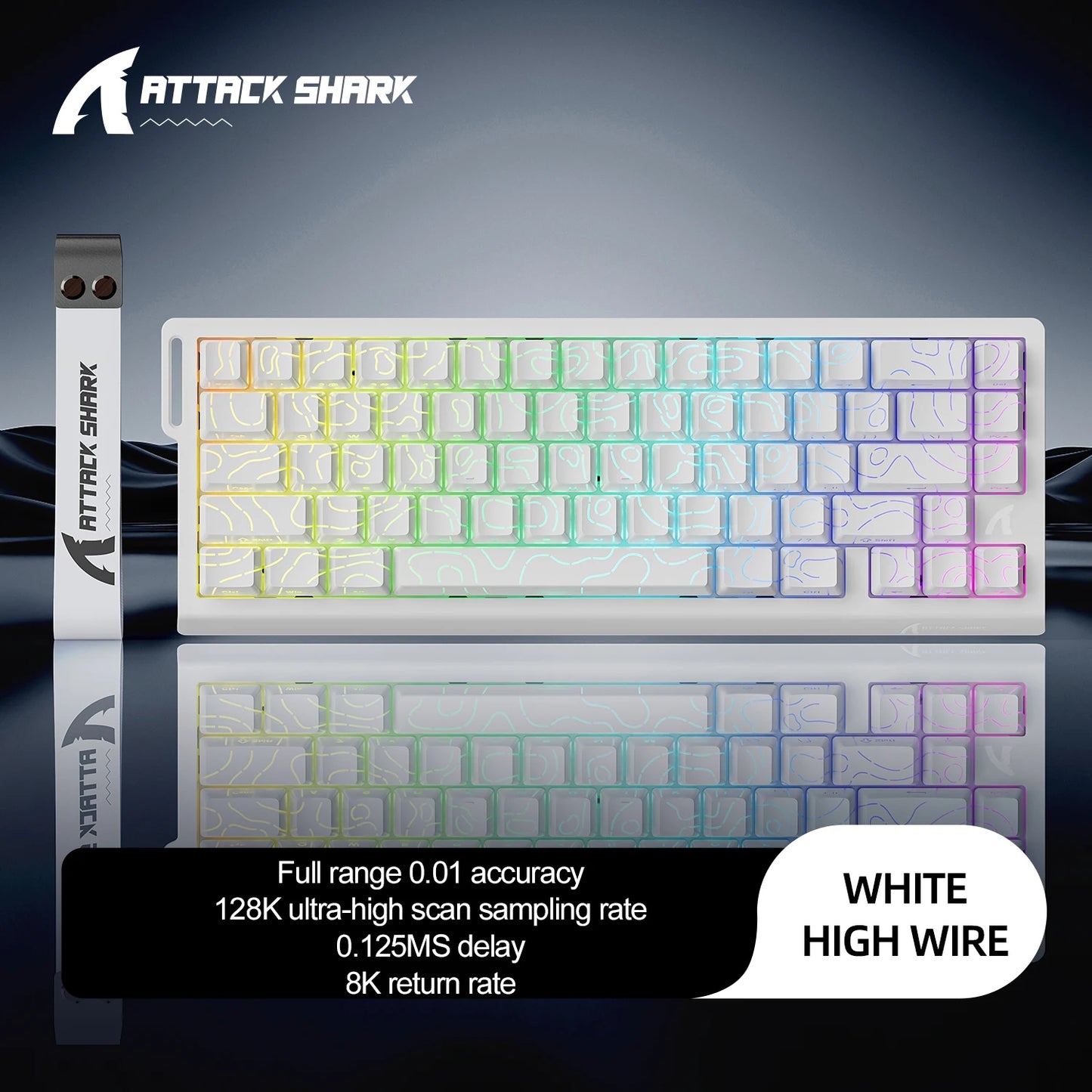 Magnetische Switch-Tastatur ATTACK SHARK X68HE kabelgebunden und FREEWOLF F68 kabelgebunden F68Pro kabellos für Pro-Gaming 8K Hz 0.01mm Rapid Trigger