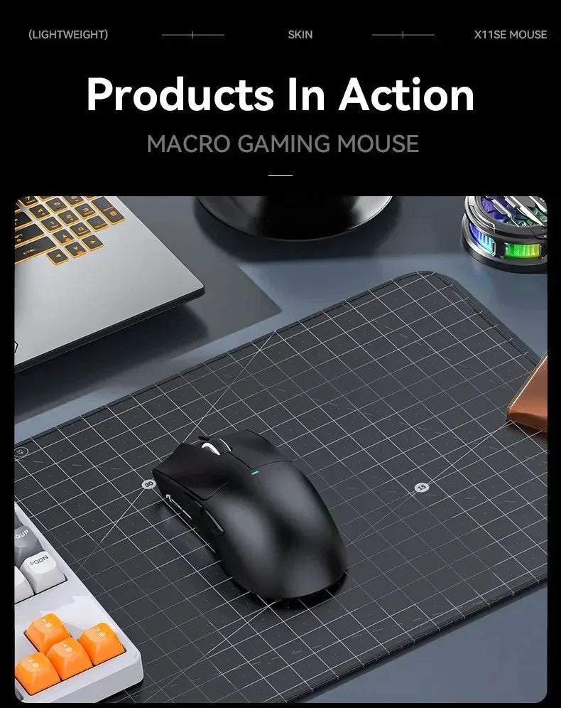 ATTACK SHARK X11SE Ultra-Light Wireless Gaming Mouse, 22,000 DPI PAW3311 Sensor, Tri-Mode Bluetooth/2.4GHz/Wired Gaming Mouse, 65-Hour Battery