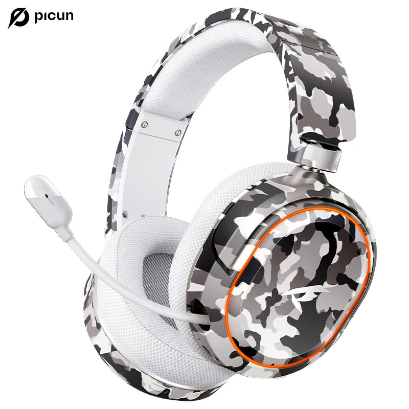 Picun G2 Wireless Gaming Headset Bluetooth 5.3 – 7.1 Surround Sound, ENC Microphone, 100H Battery, Low Latency Headphones for PC, PS5, PS4, Switch & Mobile