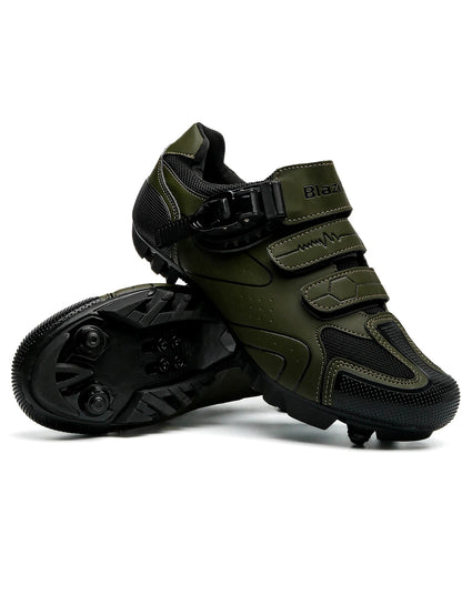 Primavera, zapatillas de ciclismo MTB con abrazaderas para hombre, zapatillas deportivas de carbono, velocidad, carrera de montaña, zapatillas de bicicleta de montaña