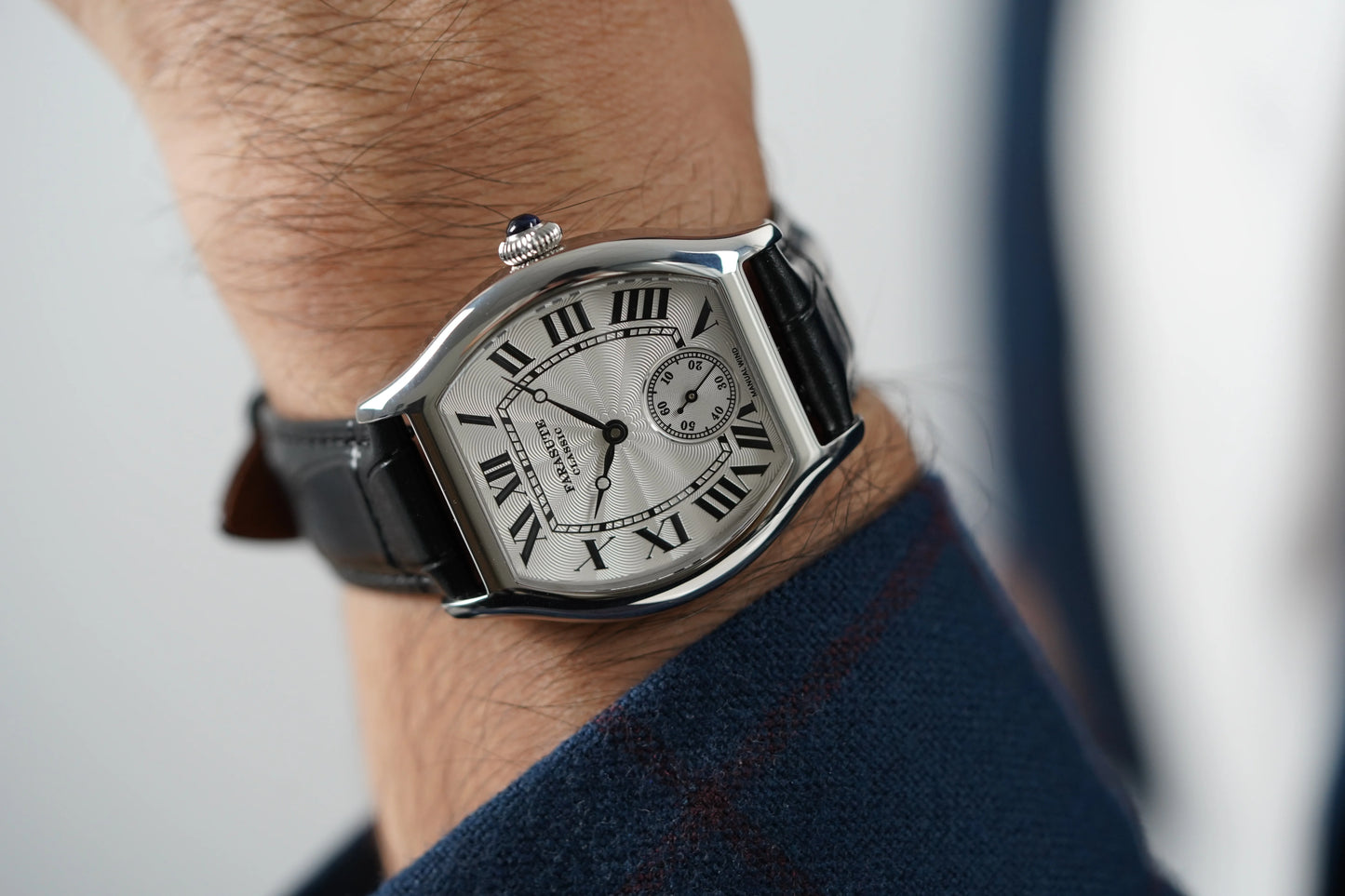 FARASUTE 36mm Retro Hangzhou Customized Manual Mechanical Movement Wristwatches Sapphire 5Bar Waterproof Watch Men reloj hombre