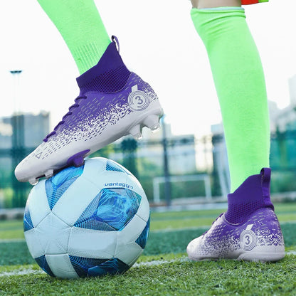 Size 31-45 Men's Soccer Shoes Women Football Boots Kids Soccer Cleats Traning Sneakers Teenagers Breathable Sport Footwear