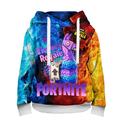 Sweatshirt com capuz Fortnite para homem, estampado 3D, moda Battle Game, para rapazes e raparigas, estilo hip hop, casaco casual masculino