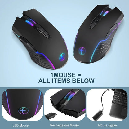 2.4G Wireless Mouse Type-C Rechargeable Silent Wireless Mouse for MacBook, Laptop & PC, Plug and Play Ergonomic Computer Mouse