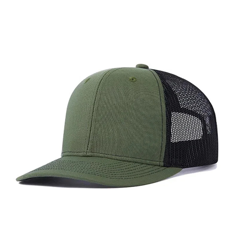 Cappellino da baseball classico in rete traspirante per donne, cappellino casual da camionista traspirante, cappellino unisex regolabile con chiusura a scatto, cappellino sportivo e dinamico da papà