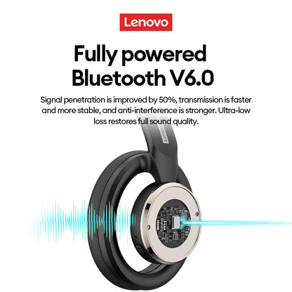 Choice Lenovo Gaming Headset Wireless Bluetooth 6.0 Earphones Foldable Sport Over Ear Headphone with HD Mic Gifts LS116