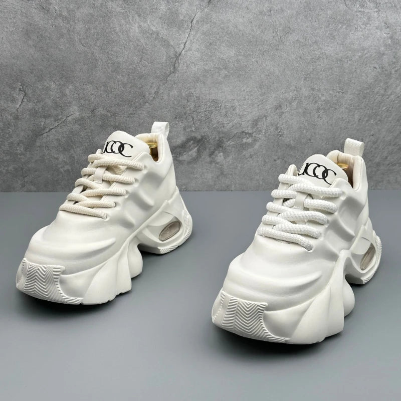 Zapatillas deportivas para hombre de talla grande, estilo «New Dad», con suela de plataforma gruesa, modernas, versátiles, informales, deportivas, de moda, cómodas y para el día a día.