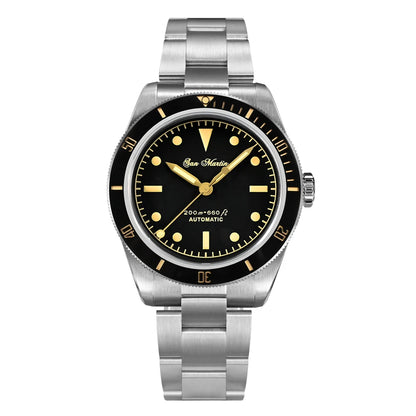 San Martin Vintage 38mm 6200 Diver Watch New Upgraded for Men Luxury NH35 Automatic Mechanical Sapphire Waterproof 200m Relojes
