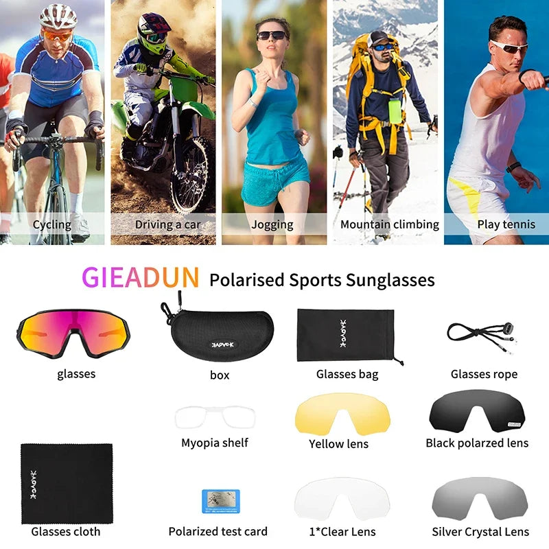 Kapvoe Men Brand Fishing Mountainee Cycling Sunglasses Women Road Bike Goggles Bicycle Glasses Cycling Eyewear Oculos Ciclismo