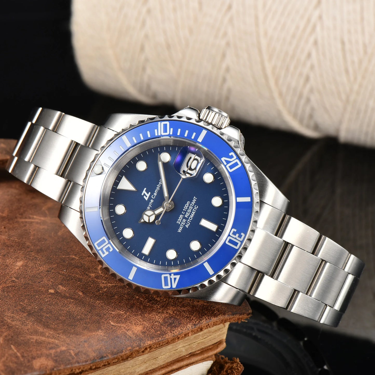 DWAYNE CAMPBELL Top Luxury NH35 Men's Automatic Mechanical Watch Waterproof Luminous Sapphire Glass Classic Business Wristwatch