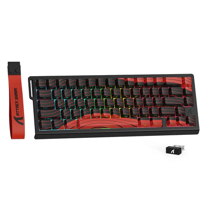 ATTACK SHARK X68PRO HE Wireless Rapid Trigger Gaming Keyboard, Magnetic Switch RGB Mechanical Keyboard, Tri-Mode Bluetooth/2.4GHz/Wired Hot-Swap Gaming Keyboard