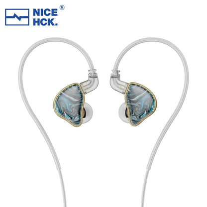 NICEHCK NX7MK4 HiFi Earphones 7 Driver Hybrid Audiophile IEM with Stabilized Wood Faceplate, Replaceable Tuning Filters, Wired Earbuds