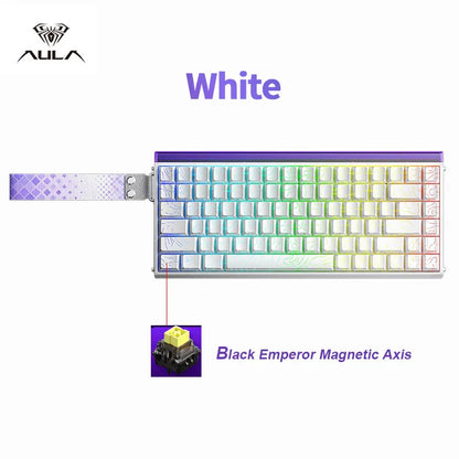 AULA HERO 84 HE Wired Mechanical Keyboard Music Rhythm RGB Gaming Keyboard 8K Return Magnetic Switch High Performance Keyboard