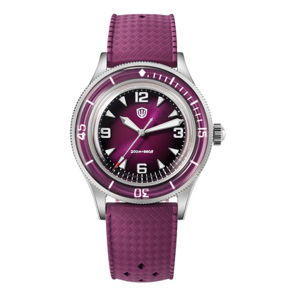 Watchdives 50-Fathoms Watch VH31 Sweep Seconds Quartz Movement Luminous 200m Waterproof Sapphire Stainless Steel  Watches WD50Q