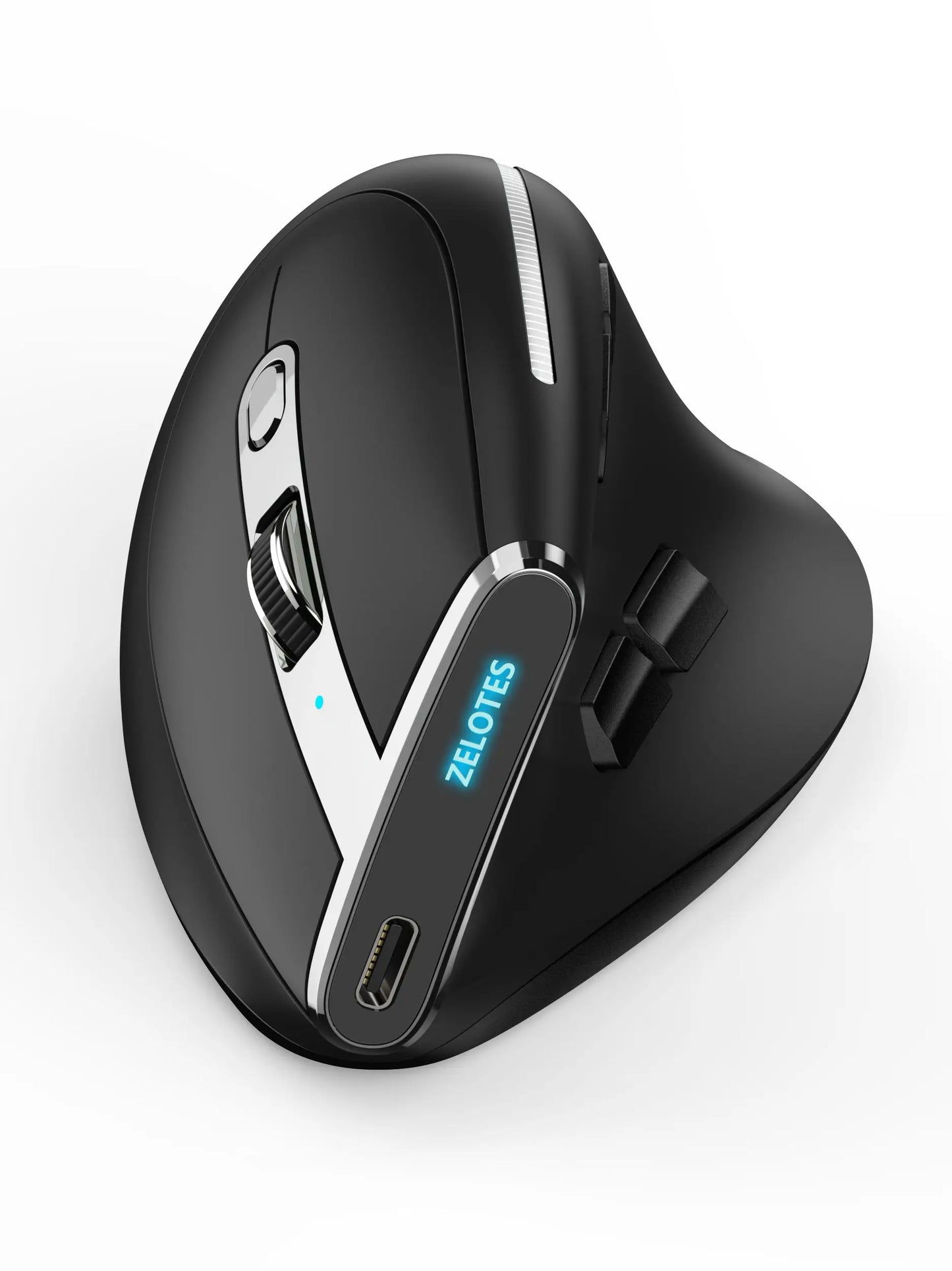 Lefon F26C Vertical Wireless Ergonomic Mouse with OLED Screen, Bluetooth Rechargeable RGB Mouse, 3200 DPI Optical Gaming Mouse for PC & Laptop