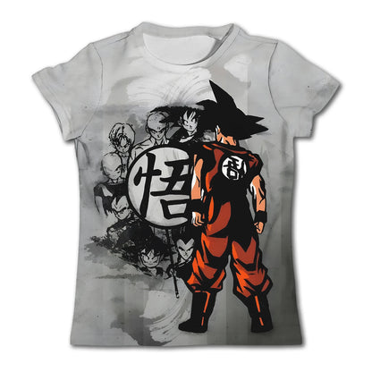 T Shirts Dragon Ball Z Children's Men Shirt Men's T-shirt Harajuku Style Trend Goku High Quality Clothing Anime Tops Streetwear