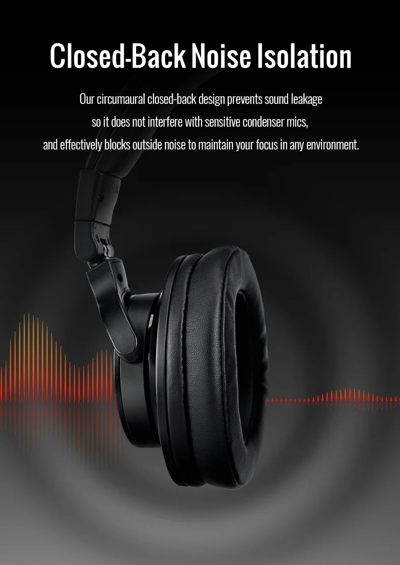 Auriculares de monitoreo profesional de estudio TAKSTAR PRO 70 – Headset circumaural con cable y diseño cerrado para producción musical, DJ, gaming y grabación