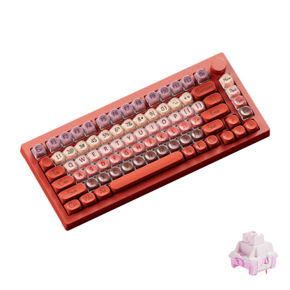 AKKO 5075 X Veekos K75 Gaming-Mechanische Tastatur 75% RGB 3/5-Pin Hot-Swap Kabelgebundene anpassbare Tastatur mit Drehregler und Gasket-Mount