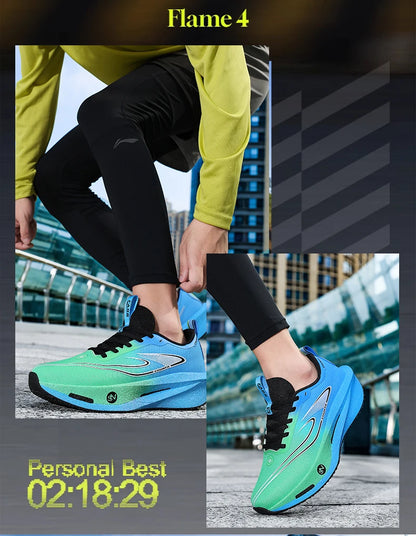 Zapatillas de running con placa de carbono para maratón, deportivas, transpirables, ligeras, cómodas y antideslizantes para hombre y mujer