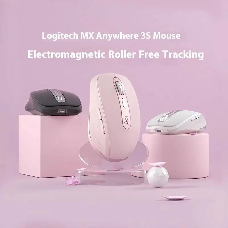 Logitech MX Anywhere 3S Wireless Mouse Bluetooth Ergonomic Mouse for Laptop & Desktop with Silent Clicks and Precision Tracking