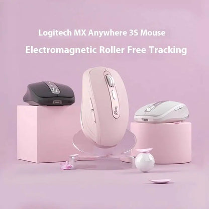 Logitech MX Anywhere 3S Wireless Mouse Bluetooth Ergonomic Mouse for Laptop & Desktop with Silent Clicks and Precision Tracking