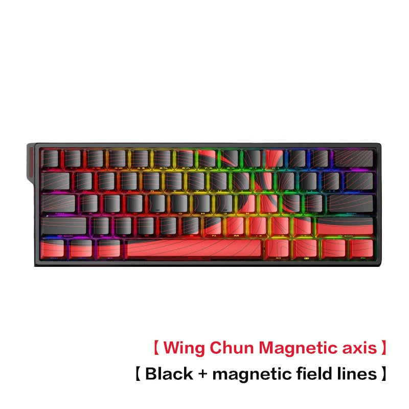 AULA WIN60 HE Magnetic Axis Mechanical Keyboard, 61-Key Wired Gaming Keyboard with Hall Effect Switches, 8K Polling Rate, Hot-Swappable RGB Keyboard for Esports & PC Gaming