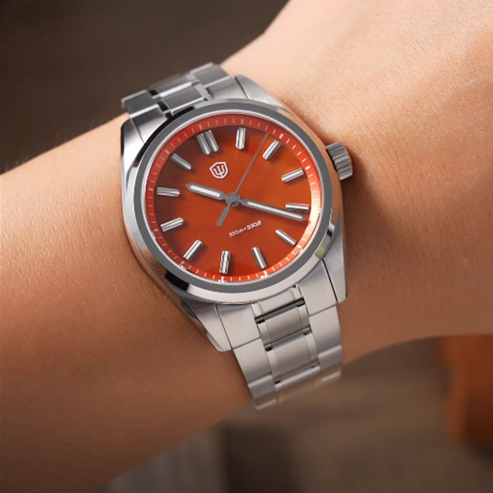 Watchdives New WD0003B Aventurine Dial Watch VH31 Quartz Movement Sapphire Crystal Luminous 100m Waterproof 36mm Vintage Watch