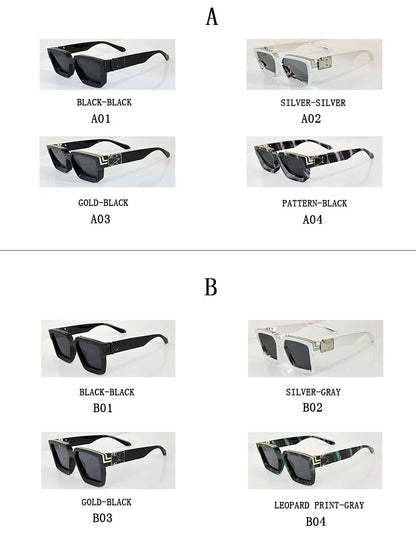 Millionaire Square Sunglasses For Men Retro Sunscreen Sunglasses Women Trendy And Fashionable Vintage Fashion Glasses Zonnebril