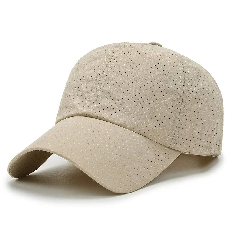 Mesh Quick Dry Cap – Herre-løbe- og sportsbaseballkasket – Dame-golf- og tennis-kasket – Udendørs jogging-kasket – Åndbar solhat
