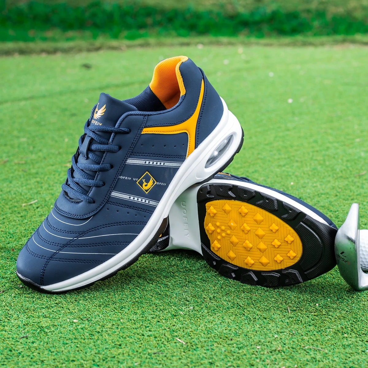 OIMKOI Men Golf Shoes Casual Breathable Waterproof Non-slip Golf Outdoor Training Shoes
